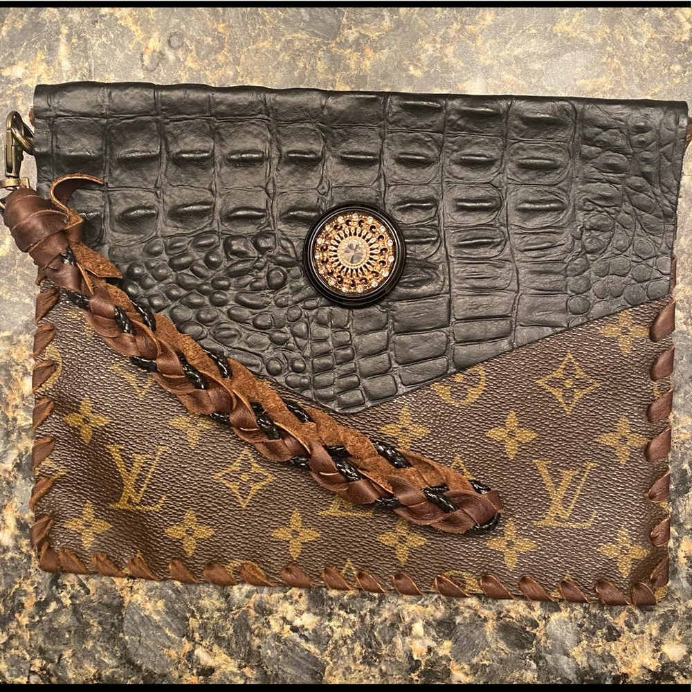Cute wristlet Made from authentic Louis Vuitton project bag